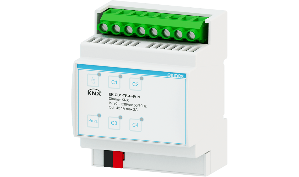 KNX dimmer 90 - 230V~50/60Hz 4 channels with common neutral - LINKO SMART TECHNOLOGY LIMITED