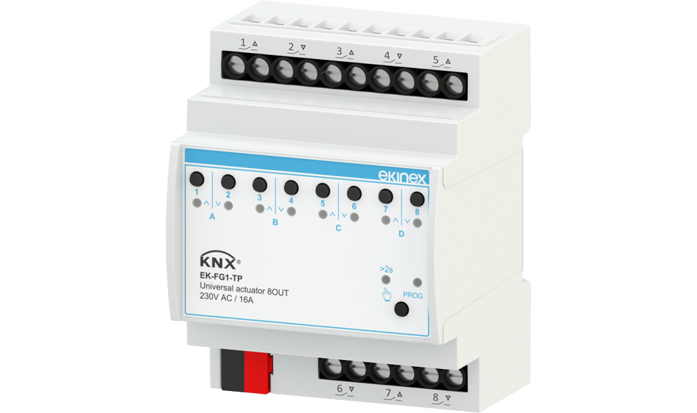 Universal actuator 8 outputs KNX ÆVO Series - LINKO SMART TECHNOLOGY LIMITED