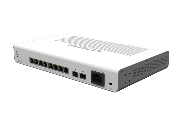 8-port Gigabit PoE+ (130W) Insight Managed Smart Cloud Switch w/ 2 SFP, rackmount kit