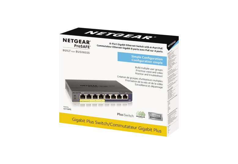 8-port Gigabit Plus PoE Switch w/ 4 PoE (53W)