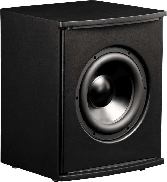 2 InRoom Mini Subs with RackAmp 700 DSP (two 8-ohm woofer enclosures painted finish)
