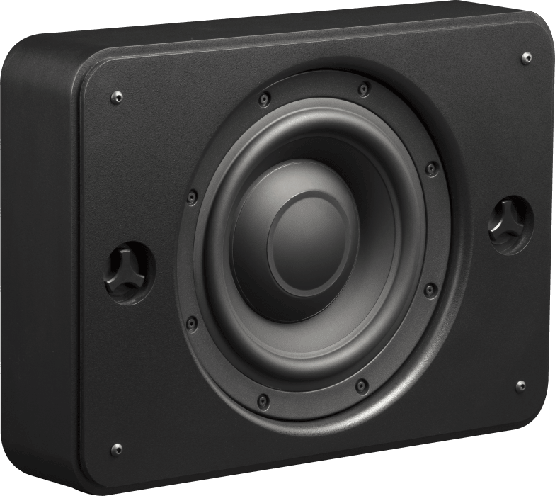 2 OnWall Bronze SlimSubs with RackAmp 700 DSP (two 8-ohm woofer enclosures painted finish)