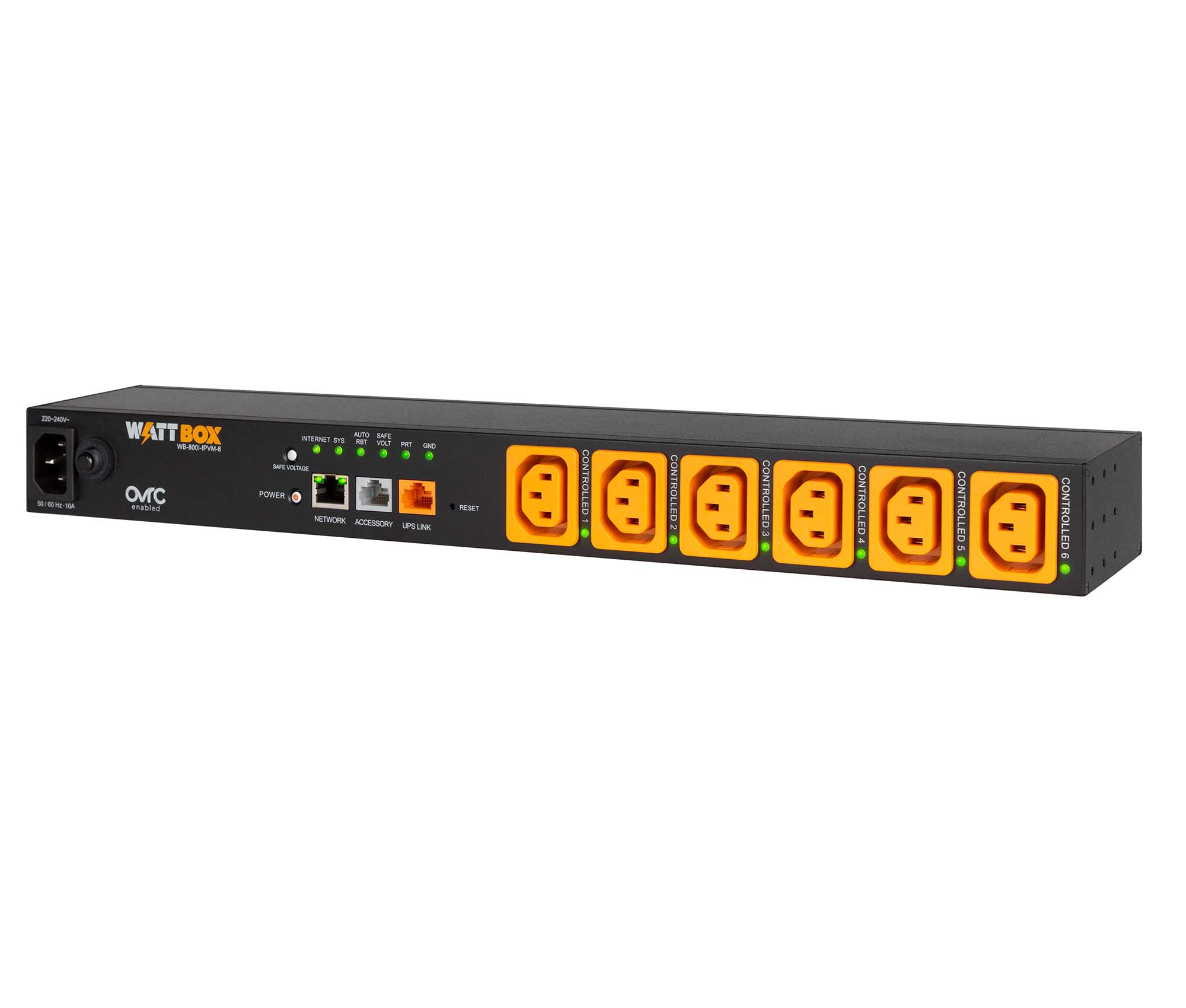 WattBox® 800I Series IP Surge Protector | 6 Individually Controlled & Metered Outlets WB-800I-IPVM-6