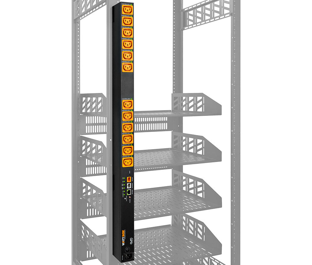 WattBox® IP Vertical Power Strip & Conditioner | 12 Individually Controlled & Metered Outlets WB-800IVPS-IPVM-12