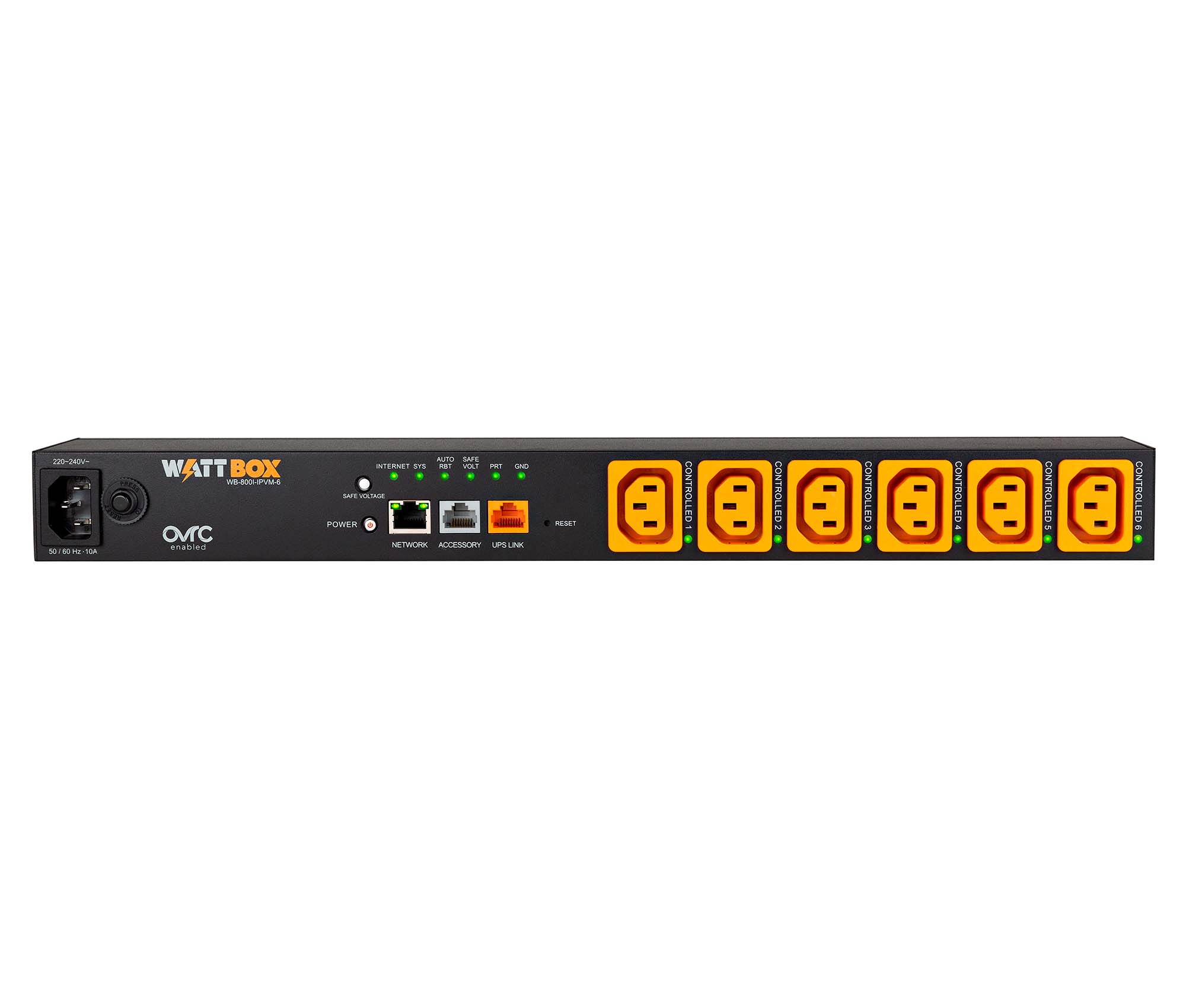 WattBox® 800I Series IP Surge Protector | 6 Individually Controlled & Metered Outlets WB-800I-IPVM-6