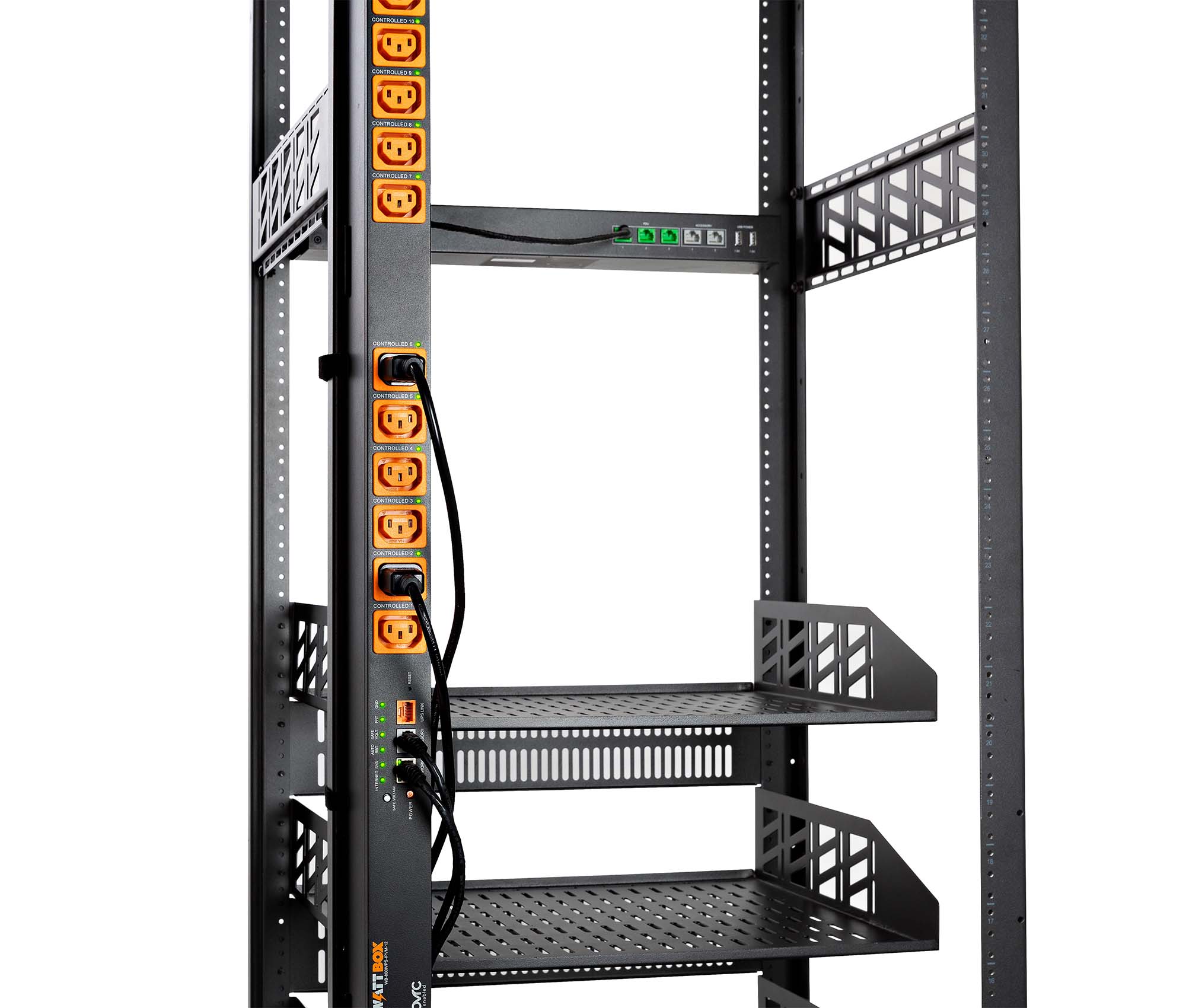WattBox® IP Vertical Power Strip & Conditioner | 12 Individually Controlled & Metered Outlets WB-800IVPS-IPVM-12