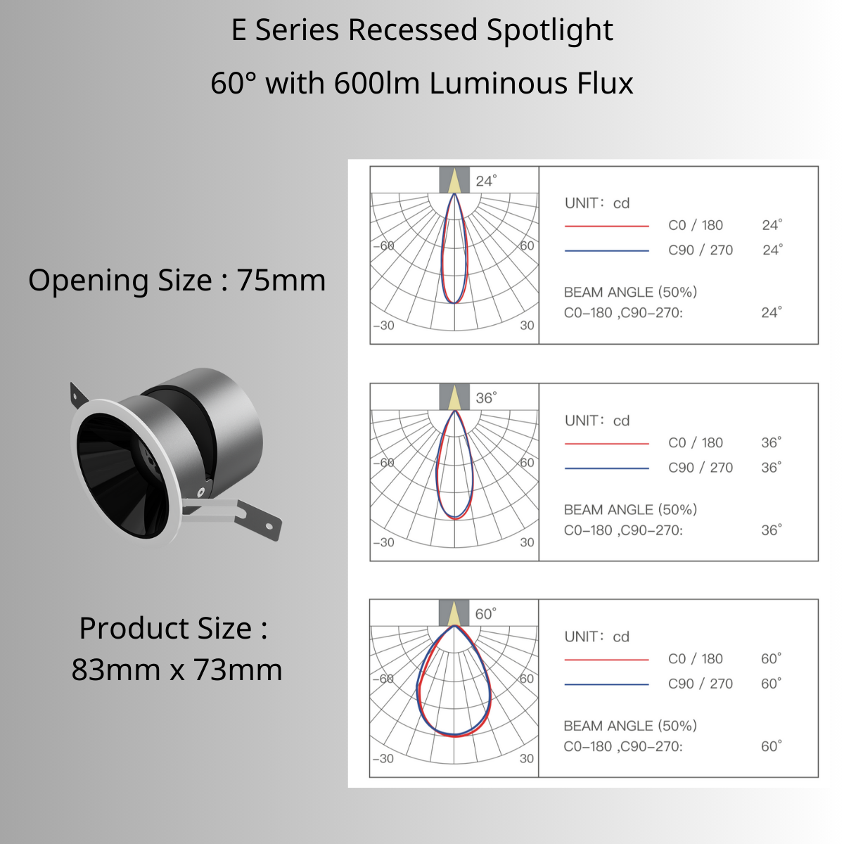 E Series Recessed Spotlight