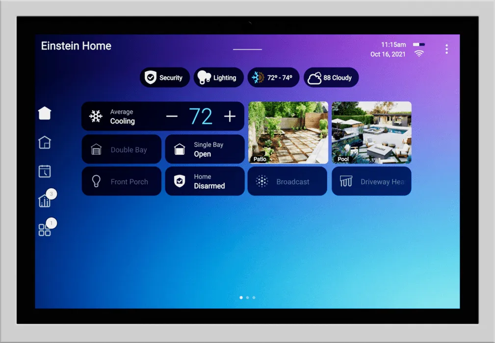 Control4 T5 Series 8" In-Wall Touchscreen White C4-T5IW8-WH