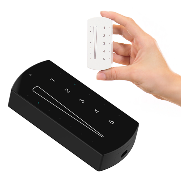 Lamp Dimmer Plus – Compact dimming slider for table lamps with 5 programmable buttons for additional controls