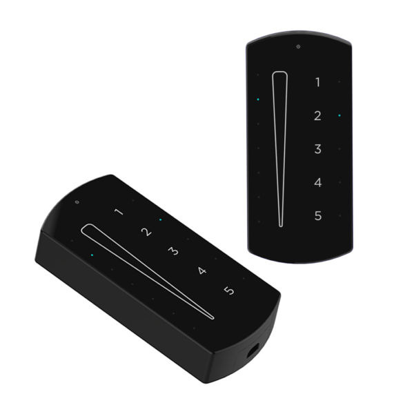 Lamp Dimmer Plus – Compact dimming slider for table lamps with 5 programmable buttons for additional controls