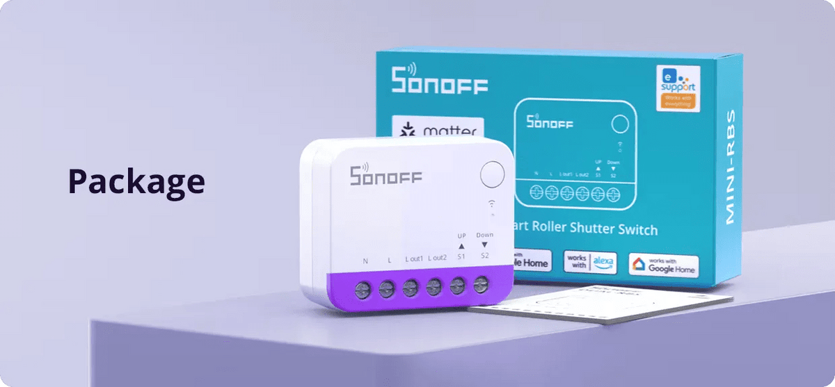 SONOFF Smart Roller Shutter Switch MINI-RBS - LINKO SMART TECHNOLOGY LIMITED