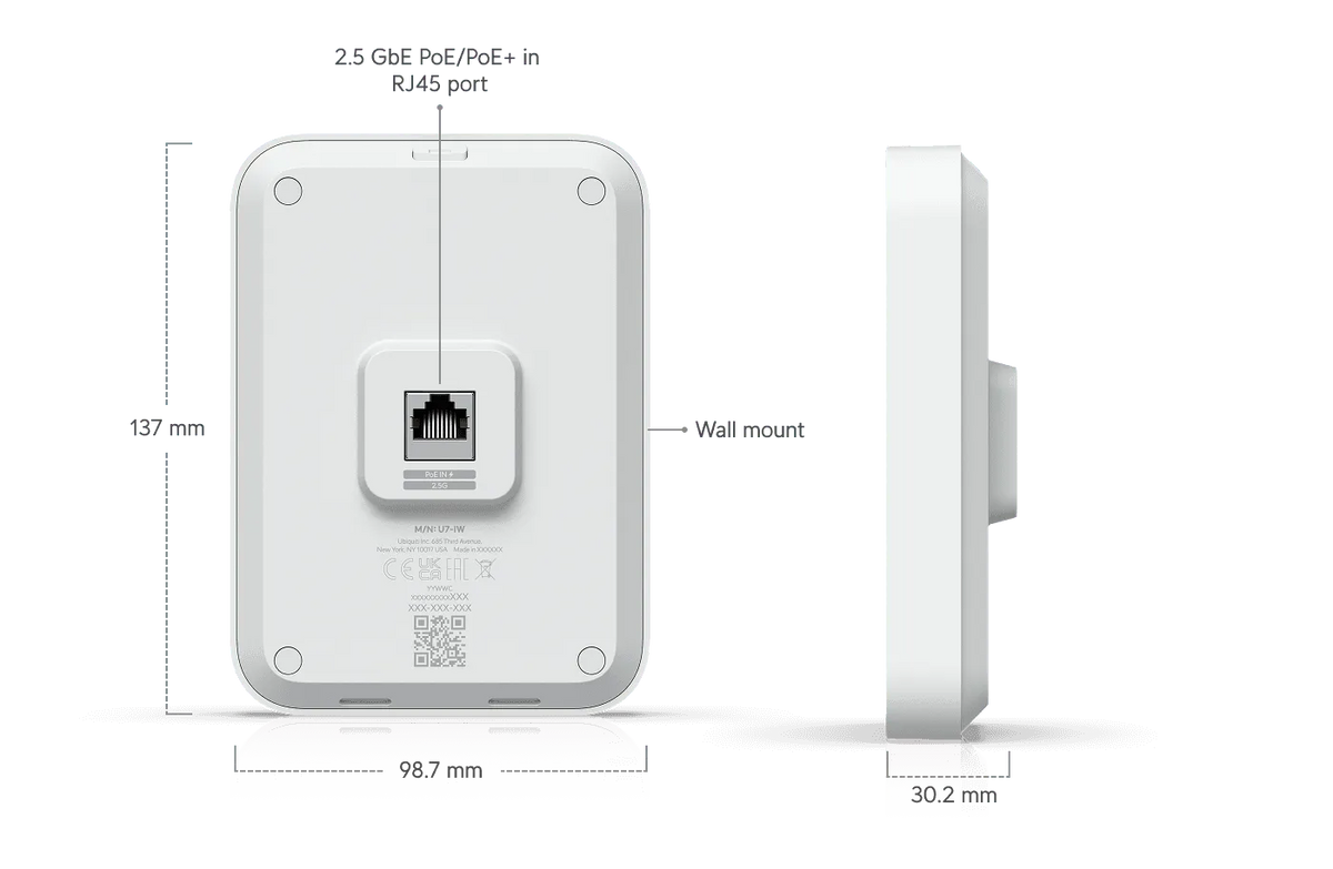 Ubiquiti U7 In-Wall 無線存取點
