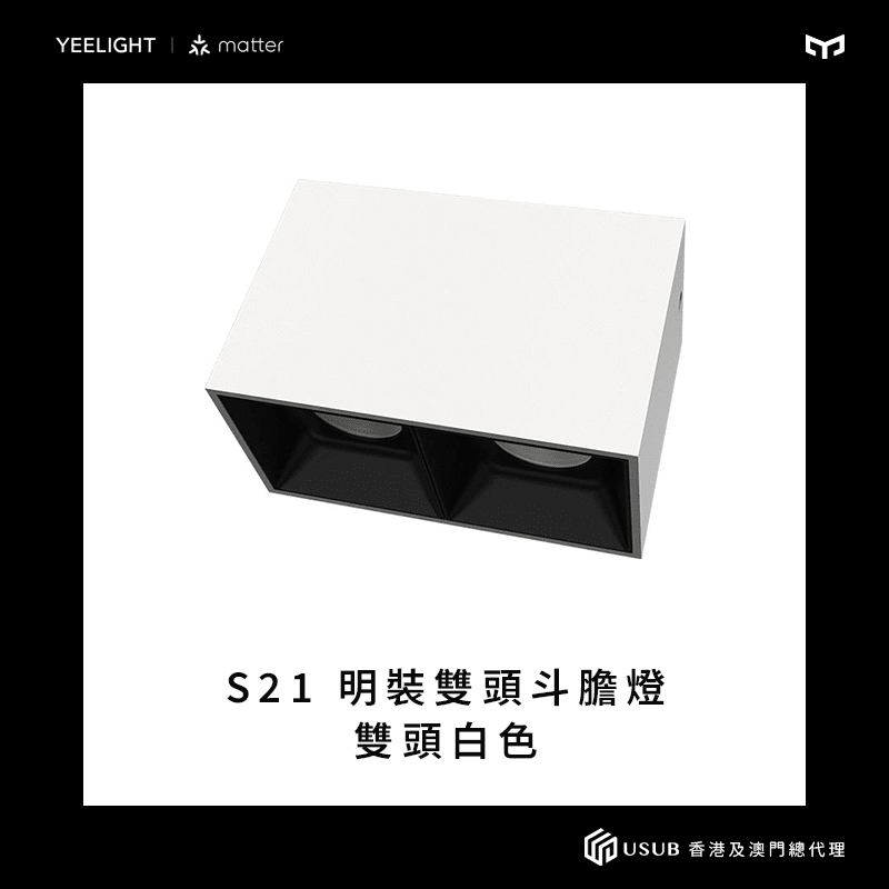 Yeelight Pro S21 明裝雙頭斗膽燈(盒仔燈) 30° - LINKO SMART TECHNOLOGY LIMITED