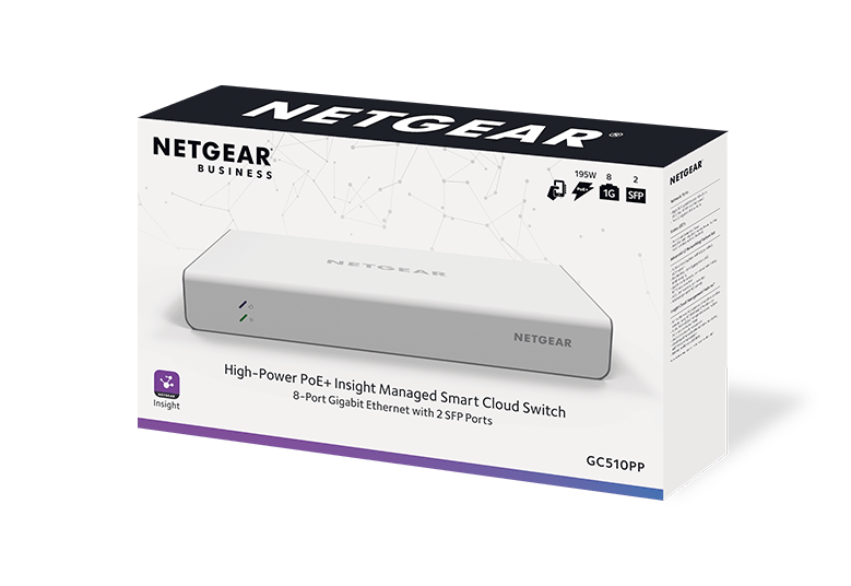 8 - port Gigabit PoE+ (195W) Insight Managed Smart Cloud Switch w/ 2 SFP, rackmount kit - LINKO SMART TECHNOLOGY LIMITED