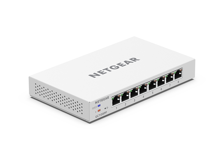 8-port Gigabit PoE+ (126W) Insight Managed Smart Cloud FlexPoE Switch, Fanless