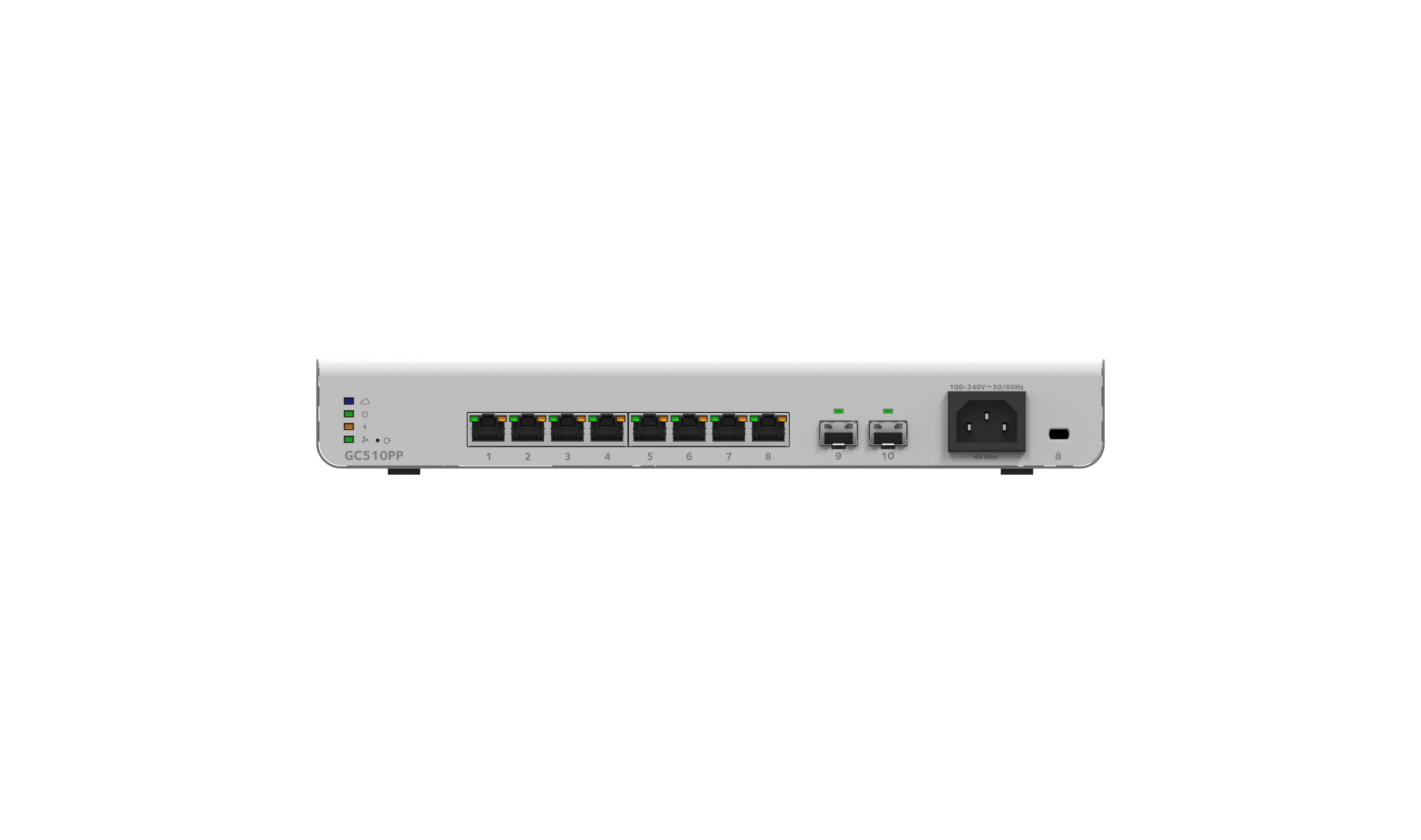 8-port Gigabit PoE+ (195W) Insight Managed Smart Cloud Switch w/ 2 SFP, rackmount kit