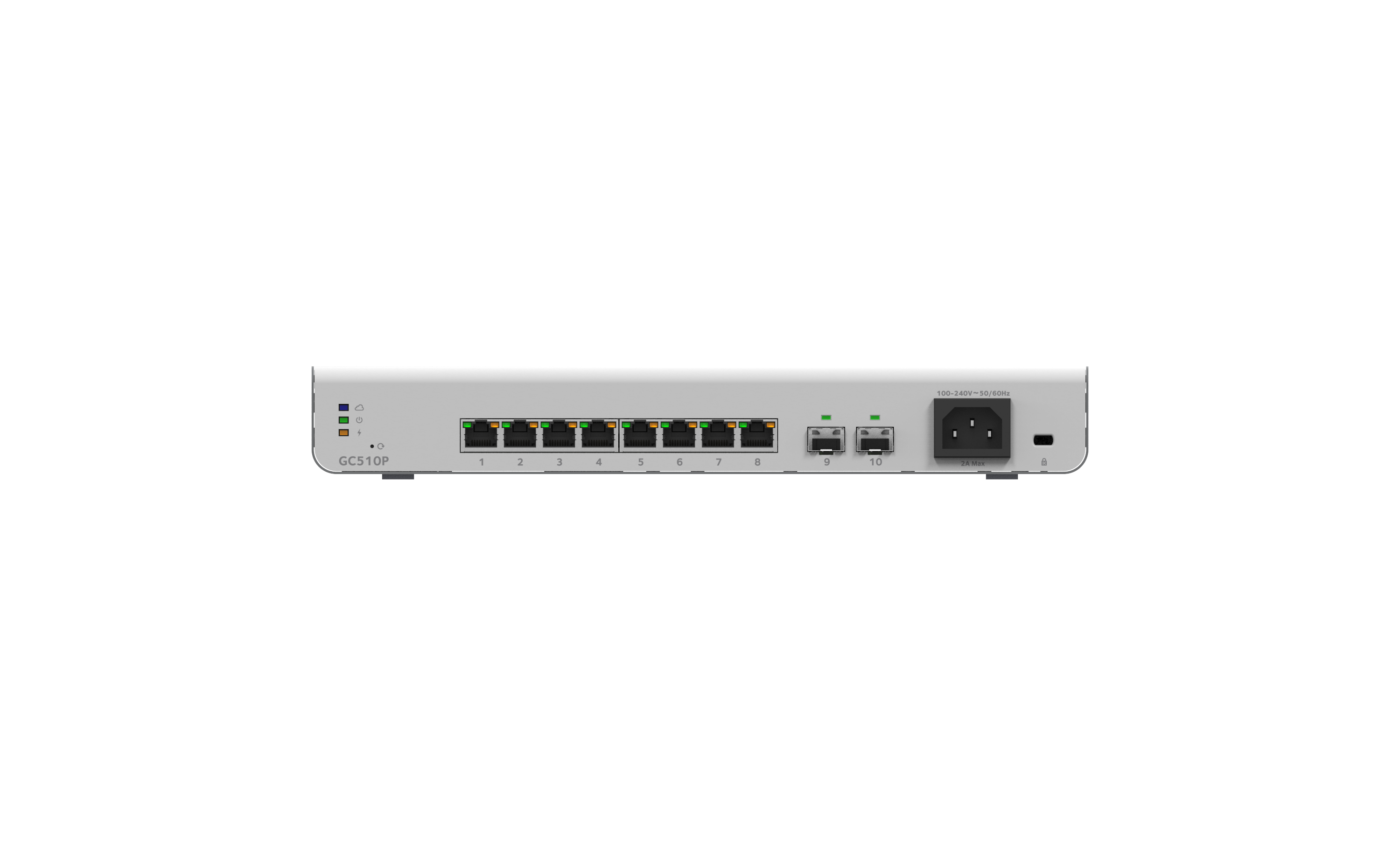 8-port Gigabit PoE+ (130W) Insight Managed Smart Cloud Switch w/ 2 SFP, rackmount kit