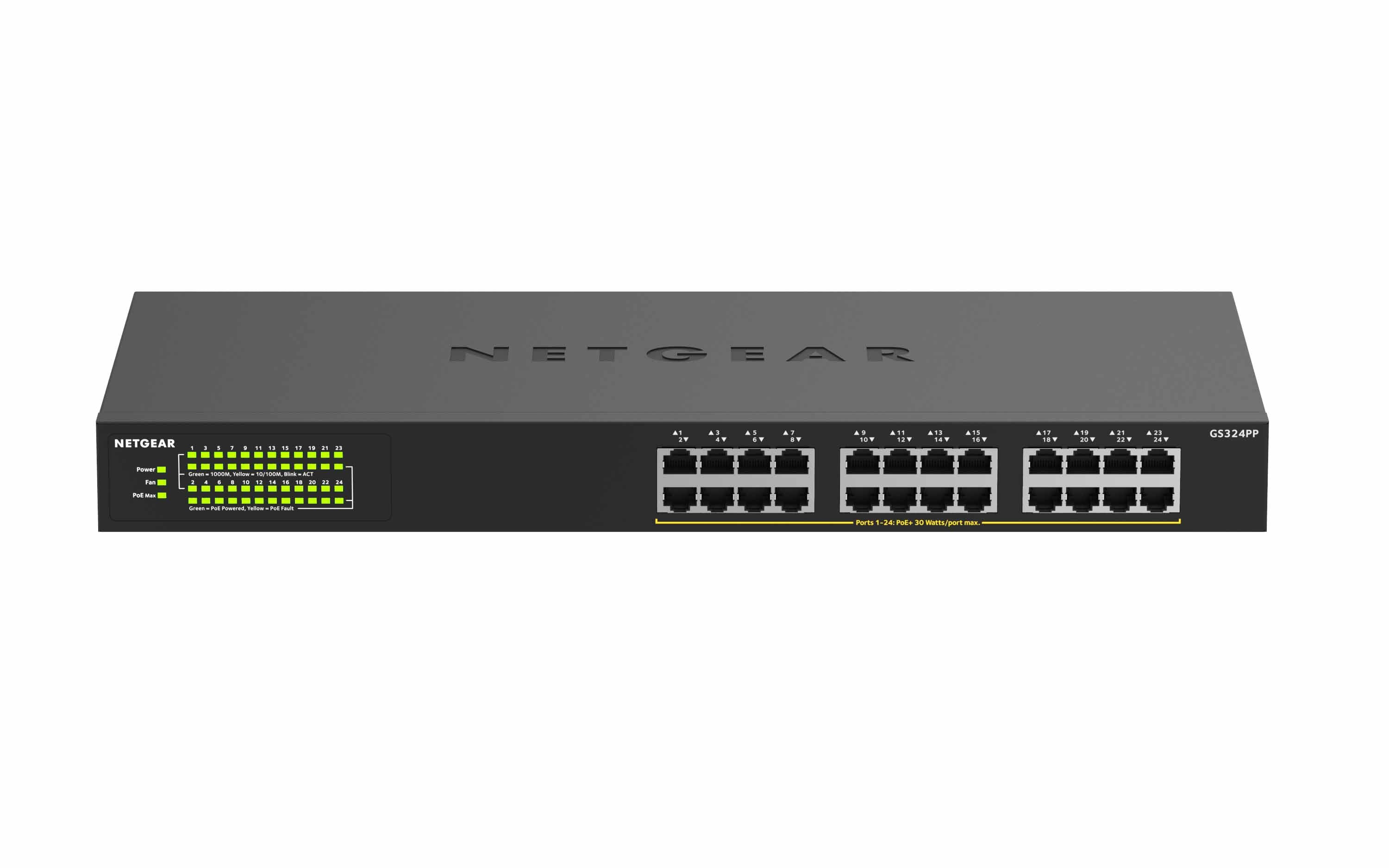 24 port Gigabit Unmanaged PoE+ Switch (24 PoE+ ports, 380W)