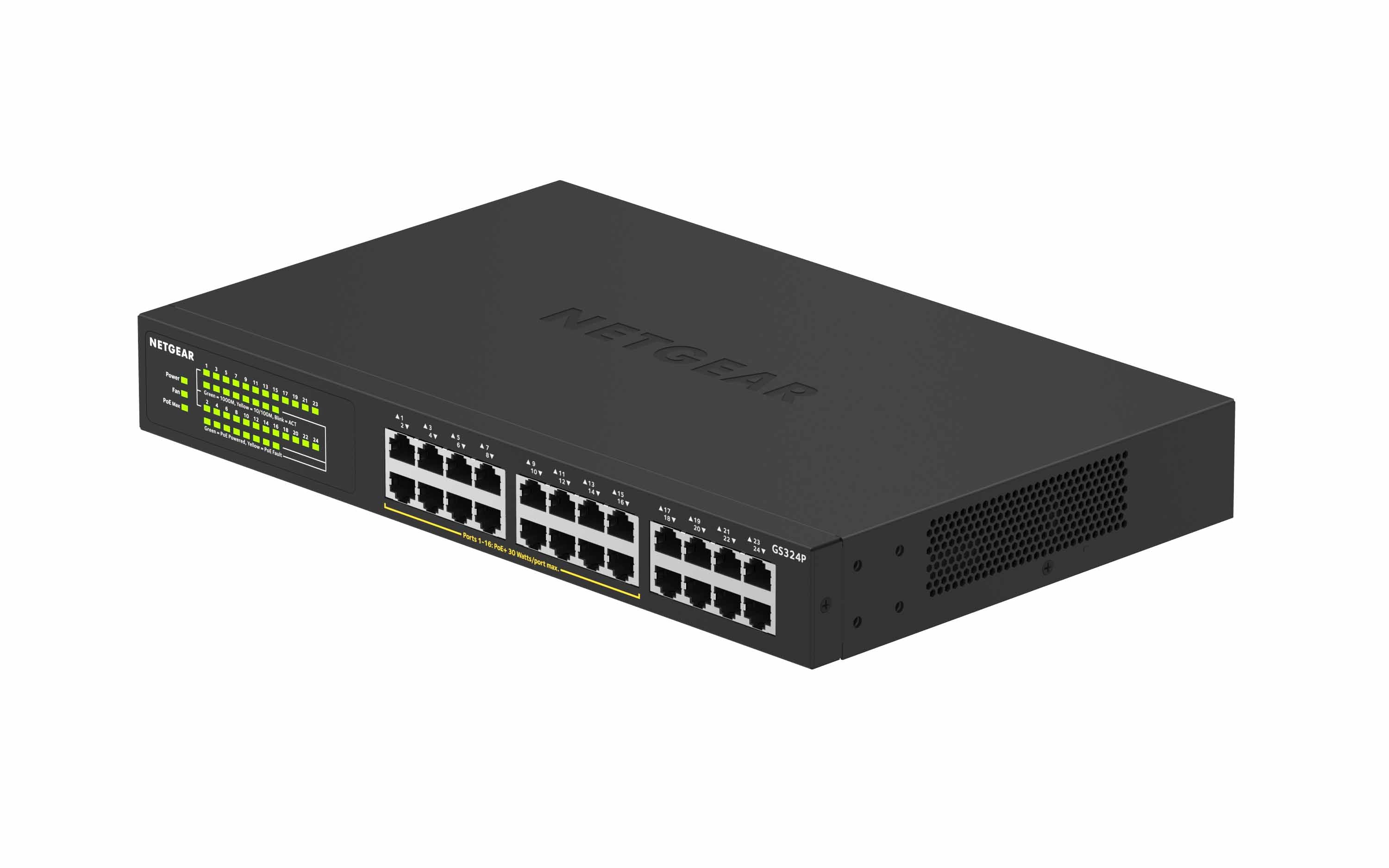 24 port Gigabit Unmanaged Switch (16 PoE+ Ports,190W)