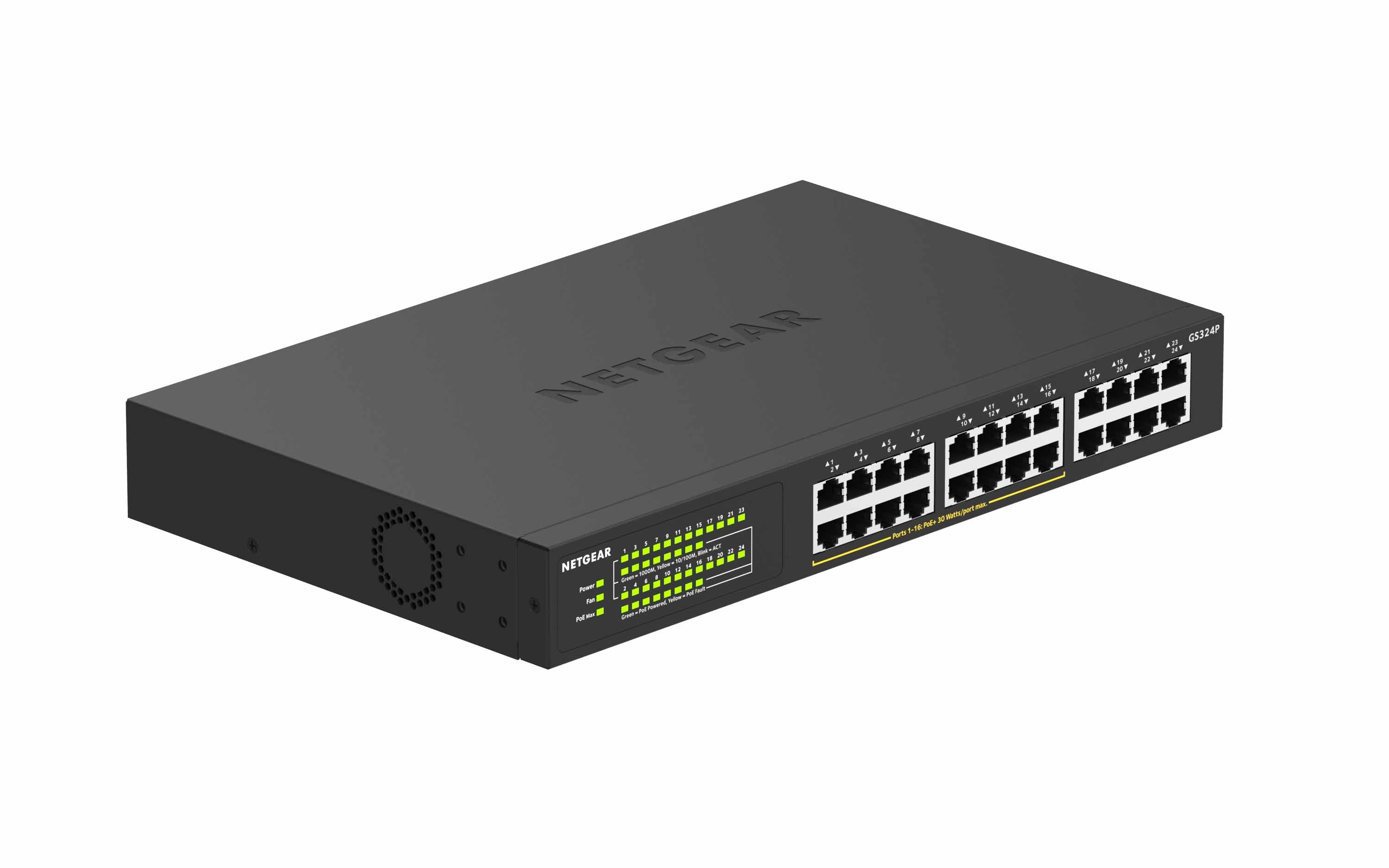 24 port Gigabit Unmanaged Switch (16 PoE+ Ports,190W)