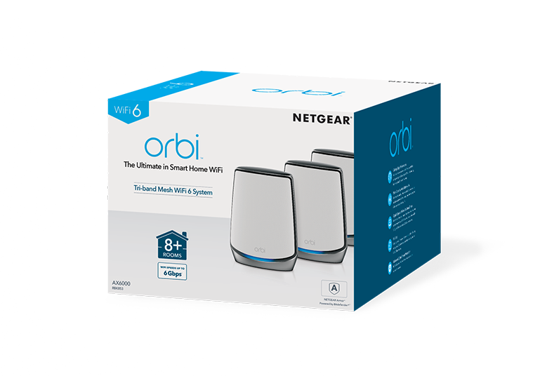 Orbi WiFi 6 AX6000 WiFi Mesh System (RBK853)