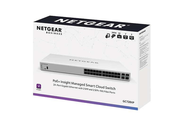 Insight Managed 24 - Port Gigabit PoE+ (390W) Smart Cloud Switch with 2 SFP and 2 SFP+ Fiber Ports - LINKO SMART TECHNOLOGY LIMITED