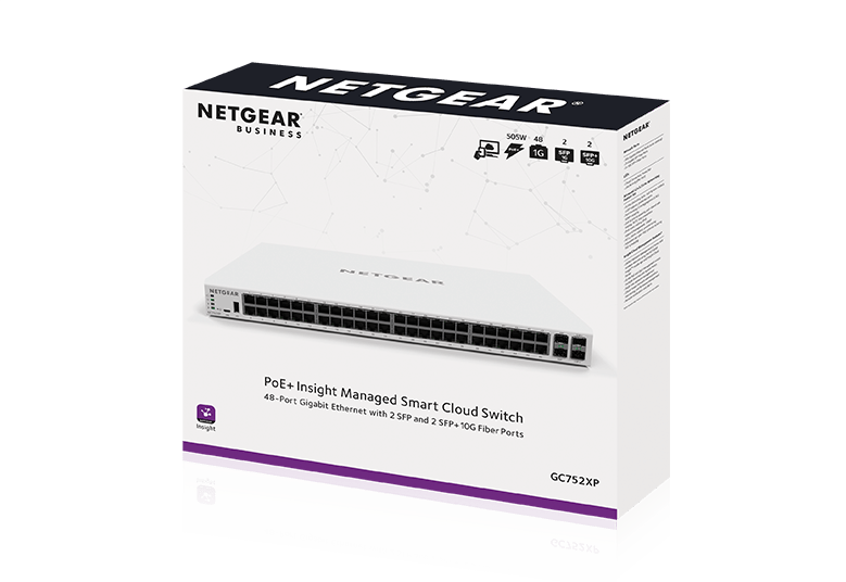 Insight Managed 48 - Port Gigabit PoE+ (505W) Smart Cloud Switch with 2 SFP and 2 SFP+ Fiber Ports - LINKO SMART TECHNOLOGY LIMITED