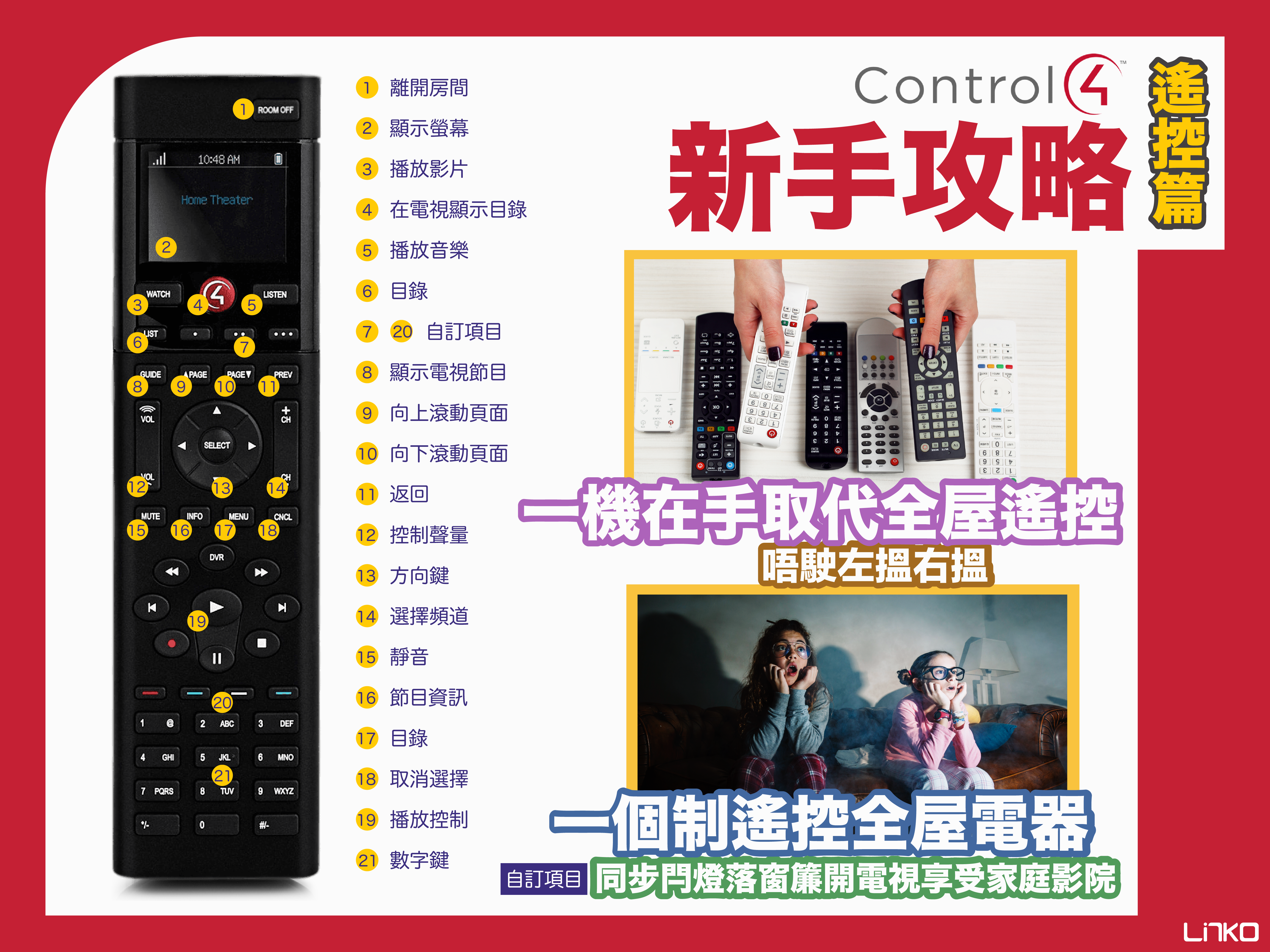 【Control4】新手攻略｜遙控篇(Chinese Version Only)